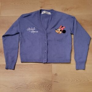 Disney Women's Purple Minnie Mouse Cardigan Sz Xs S